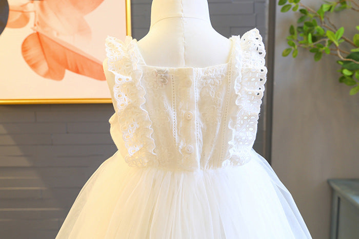 White Puffy Lace Dress