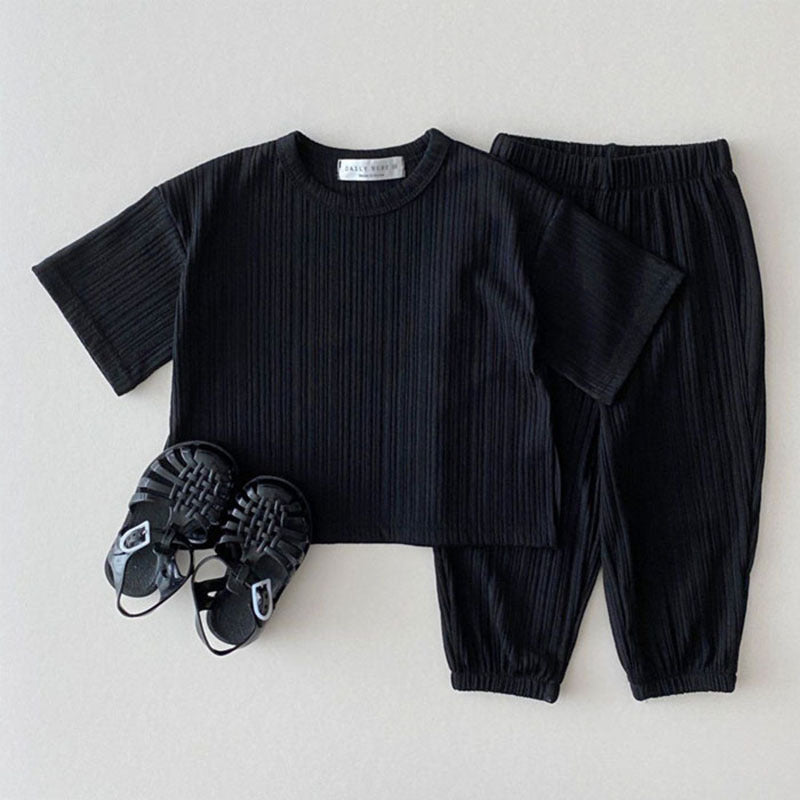 Girls Black Top and Pants set