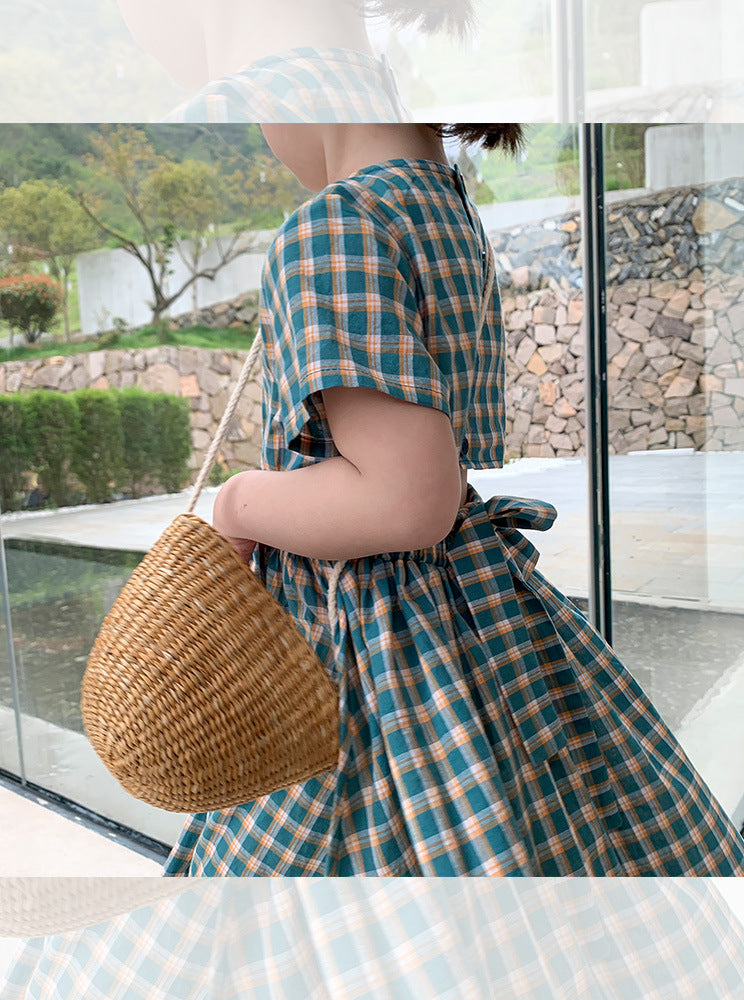 Green Checked Dress