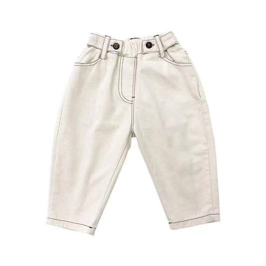 Girls and Boys Classic White Jeans (with Fur inside)