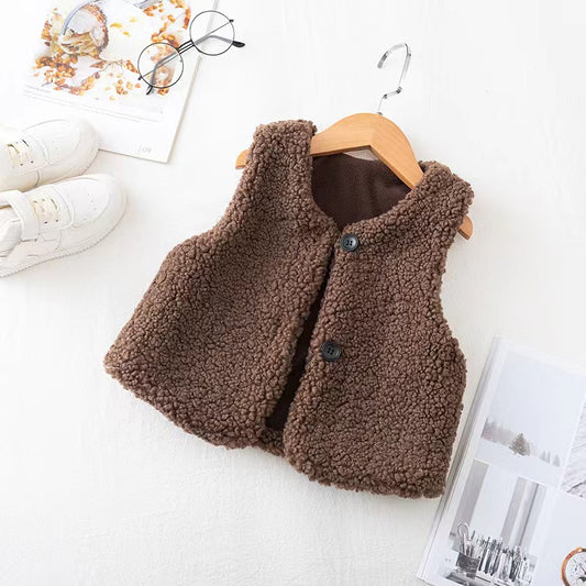 Brown Half Vest (with Fur)